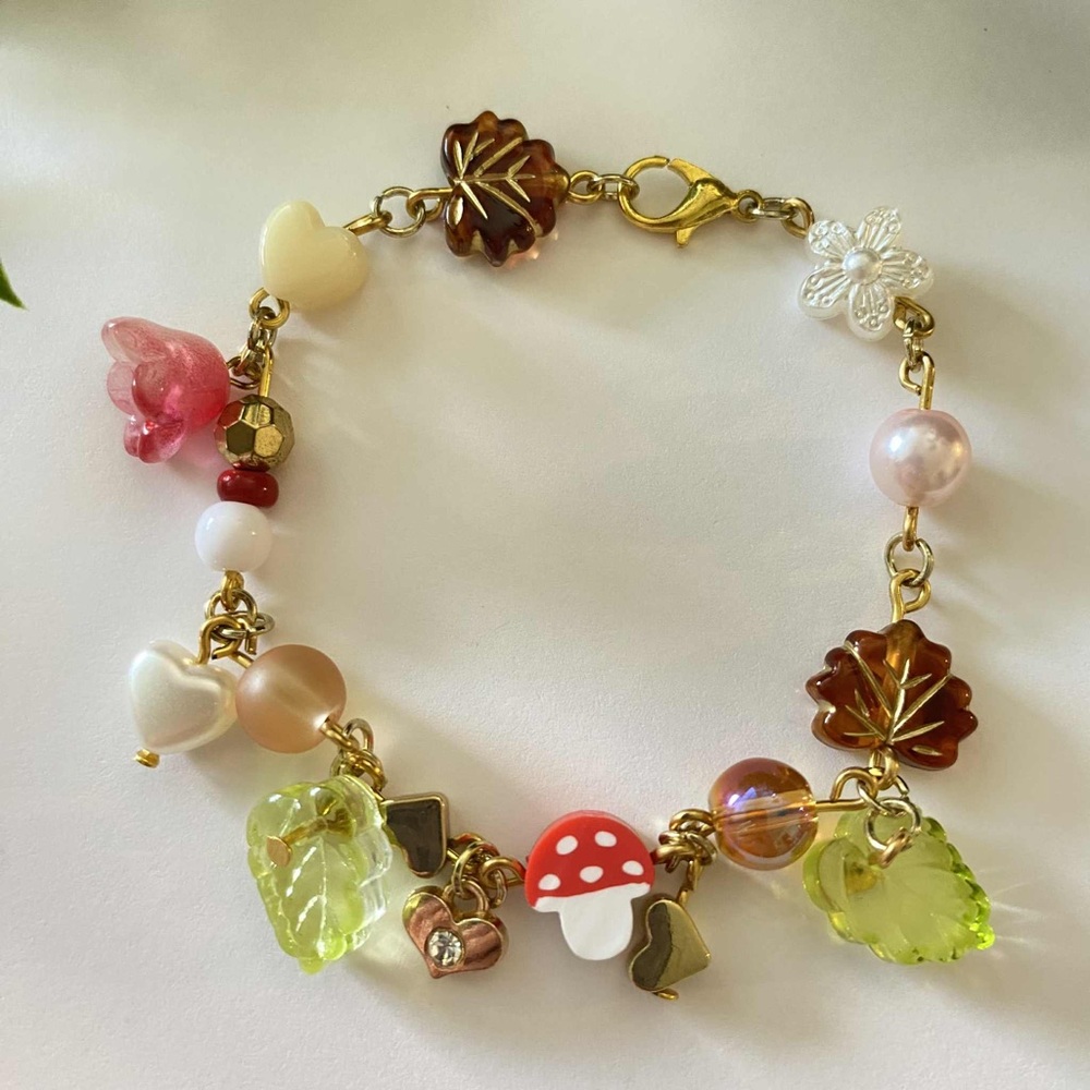 Fall Gilmore Girls Charming Gold and Multicolor Charm Bracelet